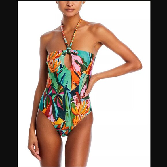 NWT FARM Rio Banana Foliage One Piece Swimsuit - Picture 1 of 6